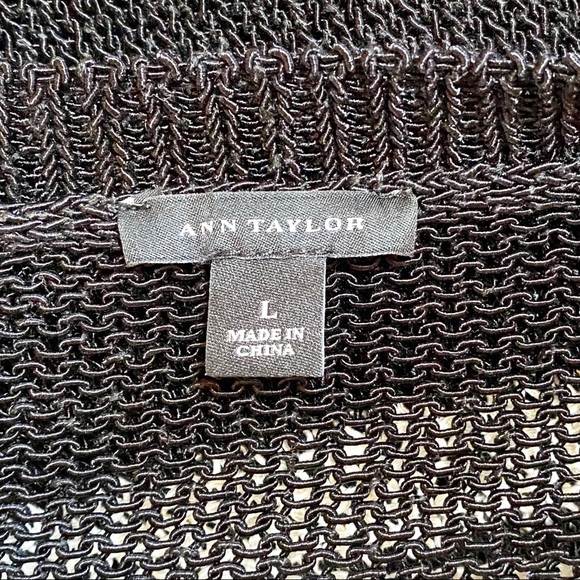 Ann Taylor Open Knit Striped Sweater - Size Large - Picture 6 of 8